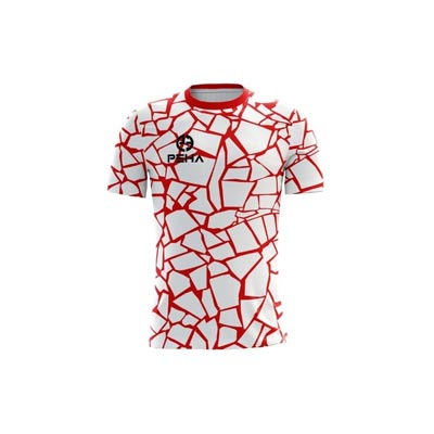 Koszulka siatkarska dla dzieci PEHA Etna biało-czerwona