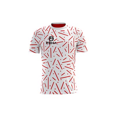 Koszulka siatkarska dla dzieci PEHA Star biało-czerwona