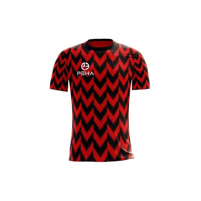 Koszulka siatkarska dla dzieci PEHA Vigo czarno-czerwona