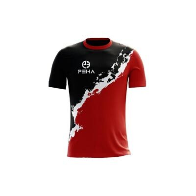 Koszulka siatkarska dla dzieci PEHA Wave czarno-czerwona