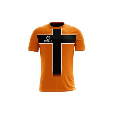 Koszulka siatkarska PEHA Academy pomarańczowo-czarna