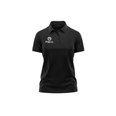 Czarna koszulka polo damska PEHA Club
