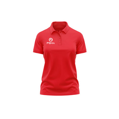 Czerwona koszulka polo damska PEHA Club