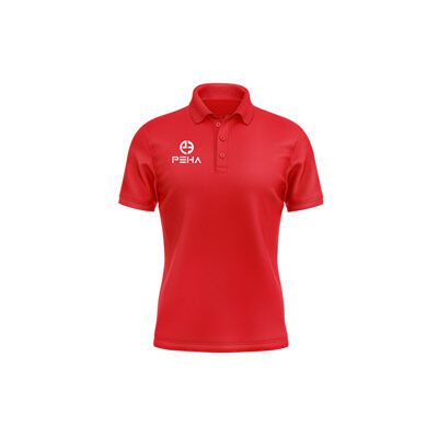 Czerwona koszulka polo męska PEHA Club