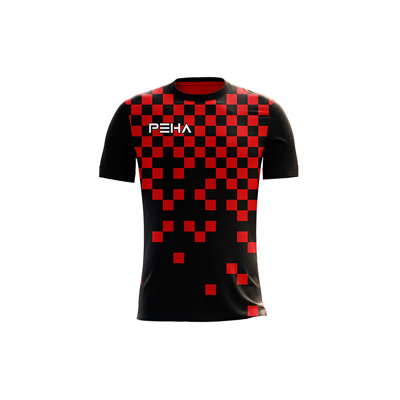 Koszulka piłkarska dla dzieci PEHA Forza czarno-czerwona