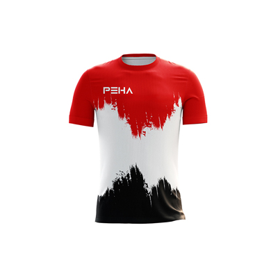 Koszulka piłkarska dla dzieci PEHA Spiro czerwono-biało-czarna