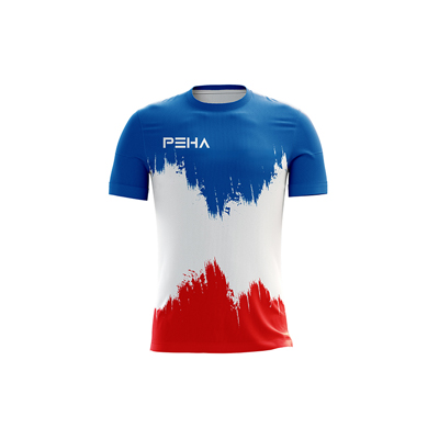Koszulka piłkarska dla dzieci PEHA Spiro niebiesko-biało-czerwona
