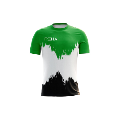 Koszulka piłkarska dla dzieci PEHA Spiro zielono-biało-czarna