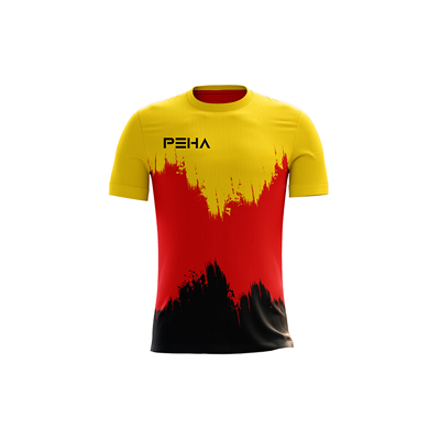 Koszulka piłkarska dla dzieci PEHA Spiro żółto-czerwono-czarna