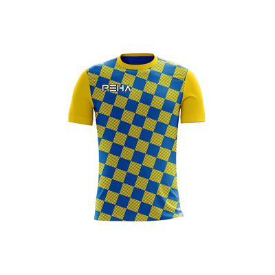 Koszulka piłkarska dla dzieci PEHA Split żółto-niebieska