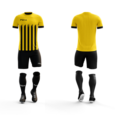 Strój piłkarski dla dzieci PEHA Falco żółto-czarny