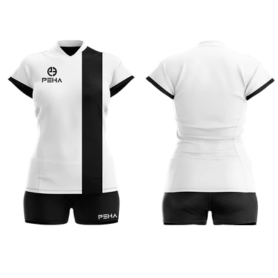 Strój siatkarski damski PEHA Final biało-czarny
