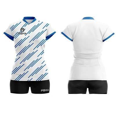 Strój siatkarski damski PEHA Space biało-niebieski