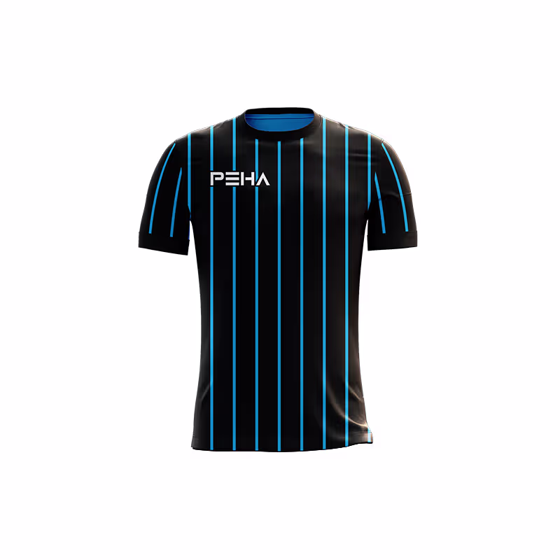 Koszulka piłkarska dla dzieci PEHA Aris czarno-błękitna