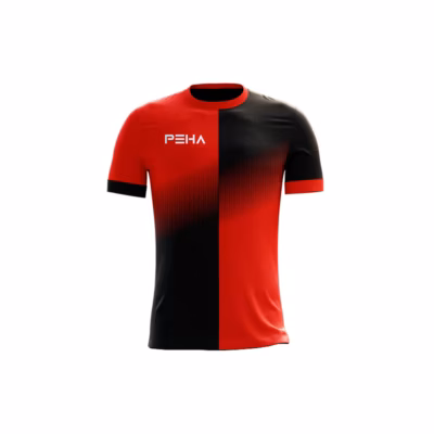 Koszulka piłkarska dla dzieci PEHA Fusion czerwono-czarna