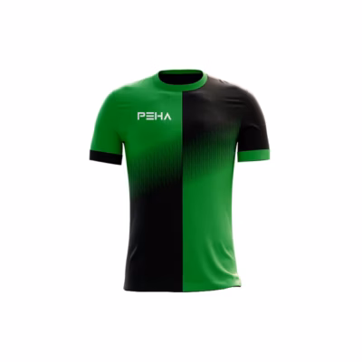 Koszulka piłkarska z nadrukiem PEHA Fusion zielono-czarna