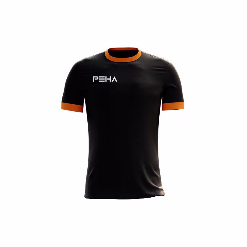 Koszulka siatkarska dla dzieci PEHA Standard czarno-pomarańczowa