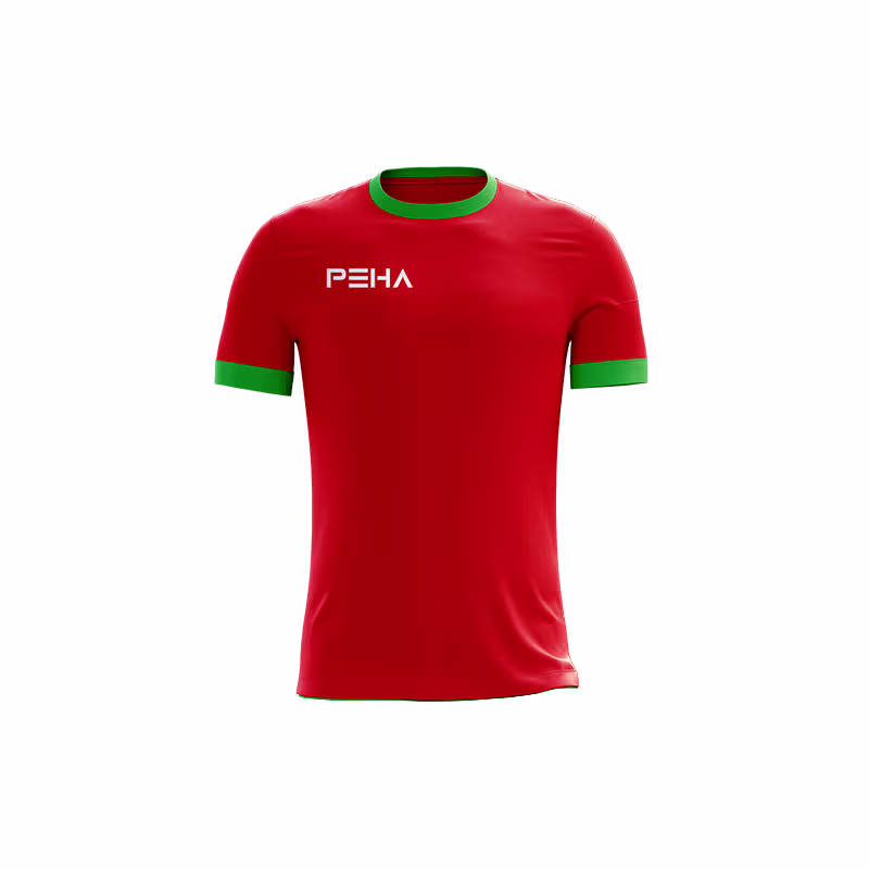 Koszulka siatkarska dla dzieci PEHA Standard czerwono-zielona