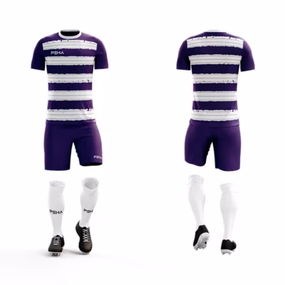 Strój piłkarski PEHA Prato fioletowo-biały